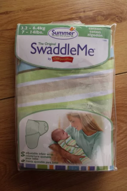 Kiddopotamus by Summer Infant SwaddleMe Cotton  Infant Wrap S/M Unisex