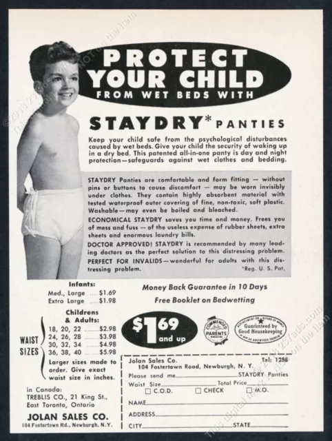 1957 boys stay dry underwear not a diaper protect child bedwetting