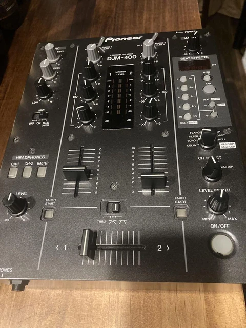 Pioneer DJM-400 2ch Professional DJ MIXER Black with power cable Tested