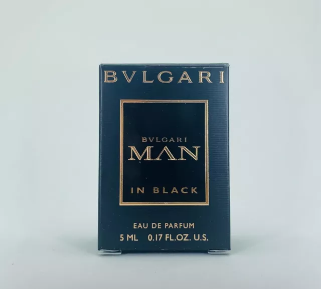 Bulgari BVLGARI Perfume MAN IN BLACK Eau De Parfum Mini Men's Cologne 0.17oz 5ml 3