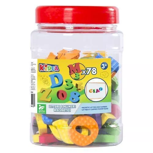 Globo - Jar With Letters And Numbers Magnetic Game Educational