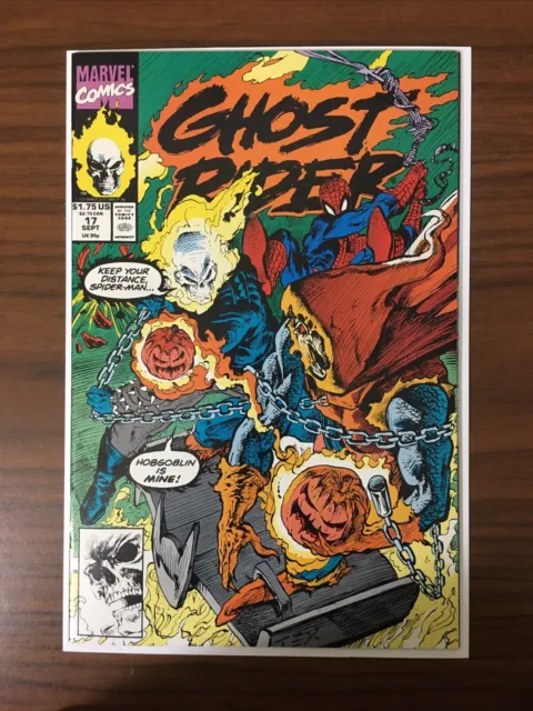 1991 Marvel Comics Ghost Rider #17 VOL 2 Spider-Man.   NM+.     (P)