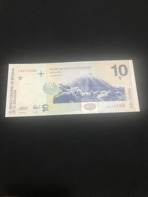 El Salvador, 10 Colones, 1997 UNC