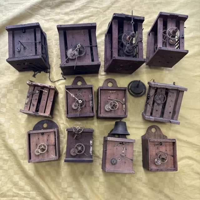 Schwarzwalduhr Schilderuhr Uhrwerk Konvolut Sammlung Uhrmacher Antik Wanduhr Uhr
