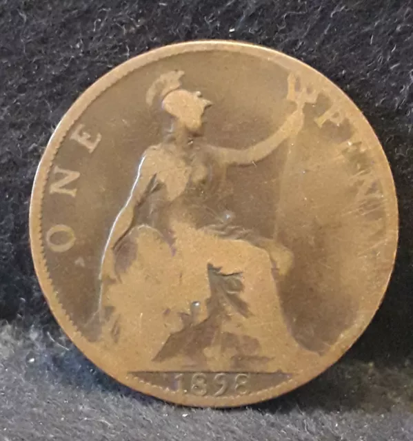 1898 Great Britain penny, Victoria, KM-790