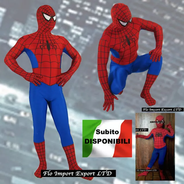 Spiderman Costume Carnevale Spider Man Amazing Bambino Uomo Cosplay SPM013  SD