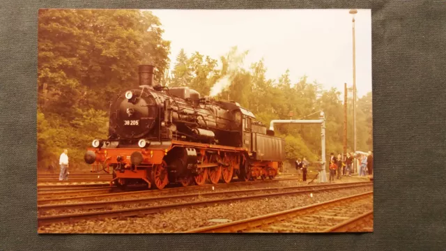 8437 Farbfoto DR-Dampflok 38.205 in SACHSEN 1979