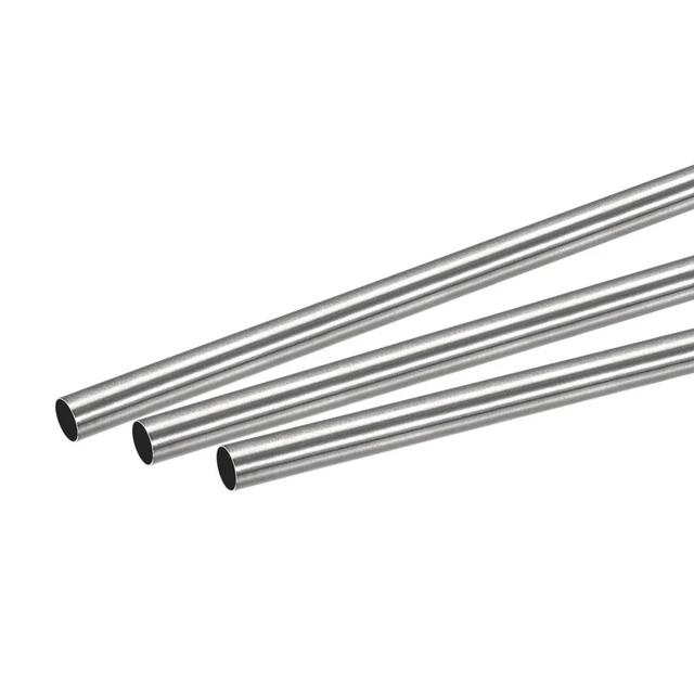 Rond Tube 8mm Dia Externe 0.2mm Épaisseur 250mm Longueur 3 Pcs