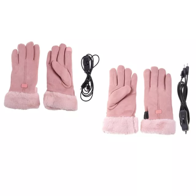 Ladies Gloves for Cycling Camping Hiking Skiing,USB Rechargeable Heating Gloves