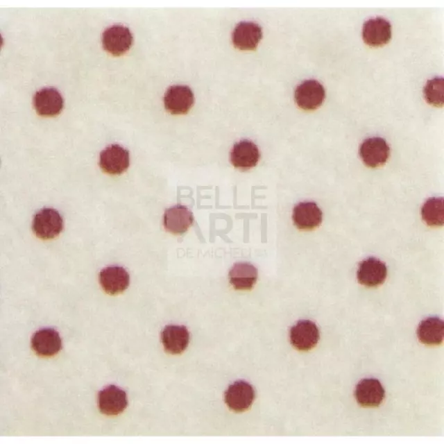 Panno Lenci 1 Mm 30X40 Cm Panna/Rosso A Pois
