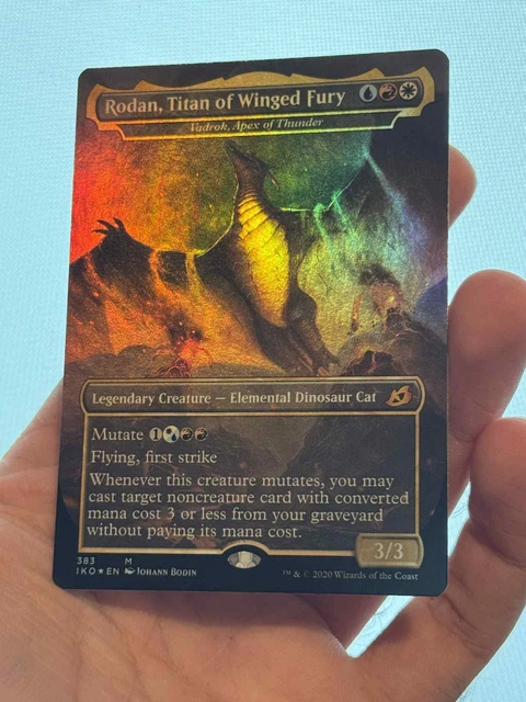 rodan mtg card FOIL Rodan, Titan of Winged Fury Ikoria TCCG 9 Mint Graded Commander
