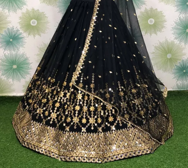 Moda Formale Festa Matrimonio Abbigliamento Indiano Lehenga Abito da Sposa 3