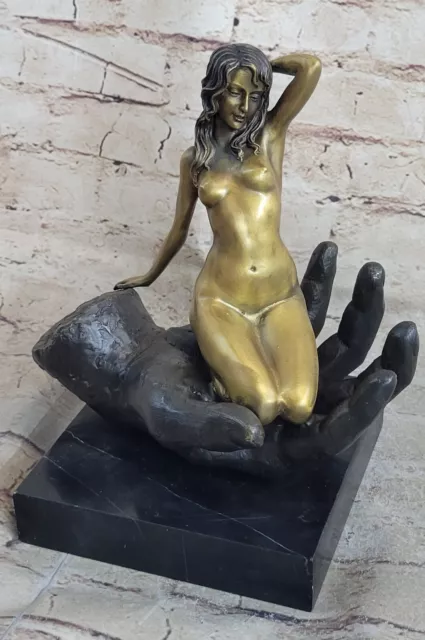 Skulptur Sammlerstück Bronze Dekor Unterzeichnet Juno Cubism Akt Girl Abstrakt