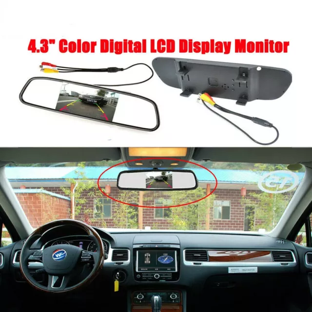 Color TFT LCD 4.3 Inch Car Rear View Mirror Monitor for Parking Rear View Camera