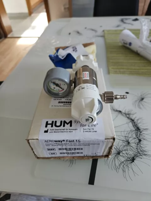 HUM Druckminderer AEROway® - Fast   O2   Sauerstoff Inhalation Beatmung