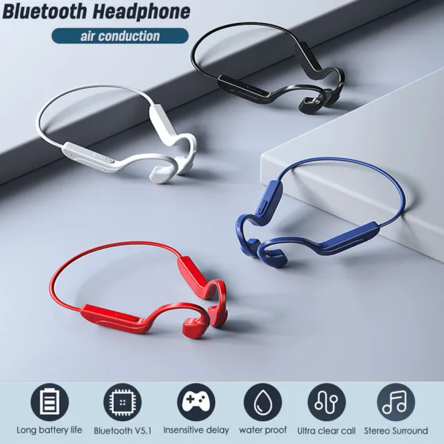 Bone Conduction Headphones Bluetooth 5.2 Wireless Earbuds Outdoor Sport Headset