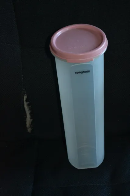 TUPPERWARE ROUND MODULAR MATE 5 SPAGHETTI CONTAINER WITH INSERT -dusty pink seal
