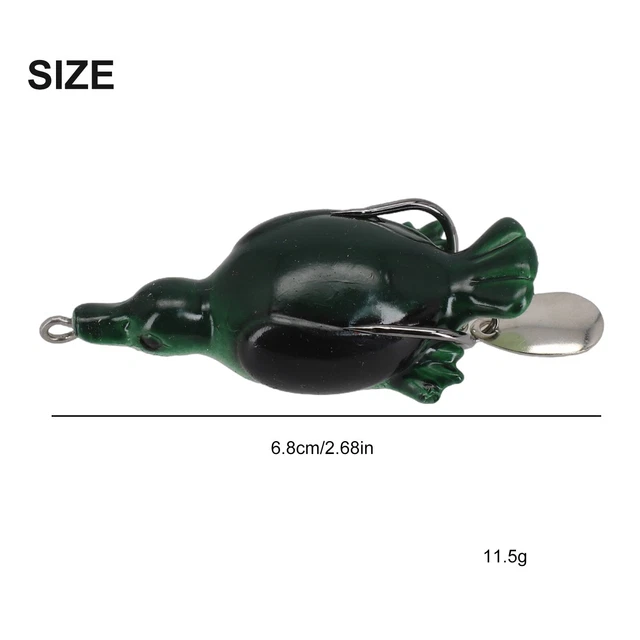 Appâts de pêche en silicone souple en forme de grenouille 55 mm/9 g pour bar flottant Popper Wobblers 55 mm-9 g Colord