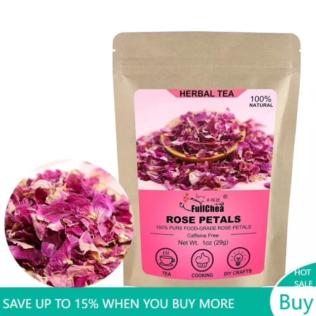 2023 FullChea Dried Rose Petals 29g Edible Flowers Real Rose Petals