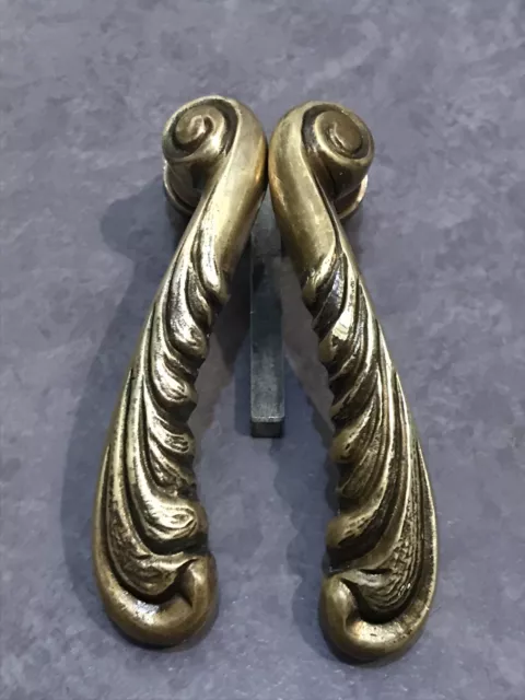Paire de Poignée De Porte Béquille Vintage Carré 7 mm.