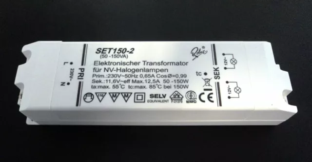█► SELF SET150-2 Halogen Trafo Transformator 50-150 Watt dimmbar Rolux SET150F-2