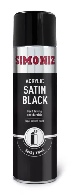 Simoniz Spray Paint - Satin Black (Aerosol) 500ml