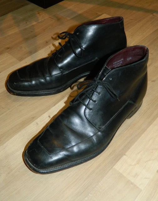 Stivali premium vintage da uomo Grensons Bootmaster taglia 10 G... danneggiati (ART007X)