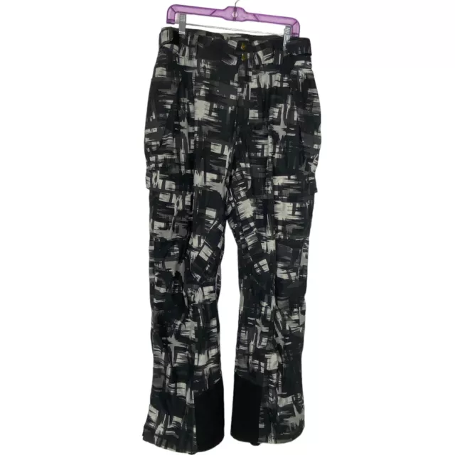 COLUMBIA Titanium Bugaboo Waterproof Breathable Snow Pants Camo Gray Black L 1-2