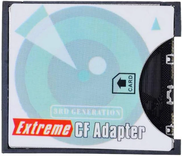 Adaptador de tarjeta de memoria flash compacto CY SD SDHC SDXC a CF lector tipo I alta velocidad