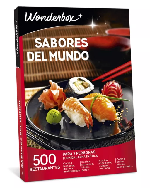 Caja Regalo -SABORES del Mundo- 500 restaurantes para Dos Personas