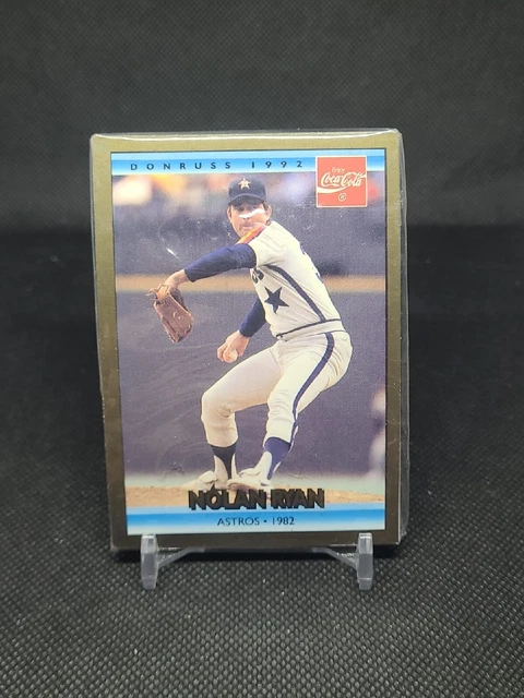 1992 Donruss Coca-Cola Coke NOLAN RYAN Astros 1982 #16 HOF - Sealed (4)
