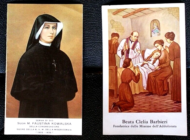 2 SANTINI suor FAUSTINA KOWALSKA beata CLELIA BARBIERI