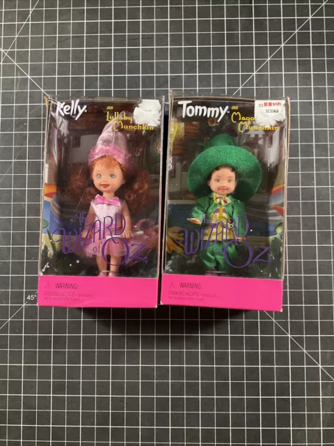 Set Of 2 1999 Barbie Kelly As Glenda TOMMY as MAYOR MUNCHKIN The Wizard of Oz
