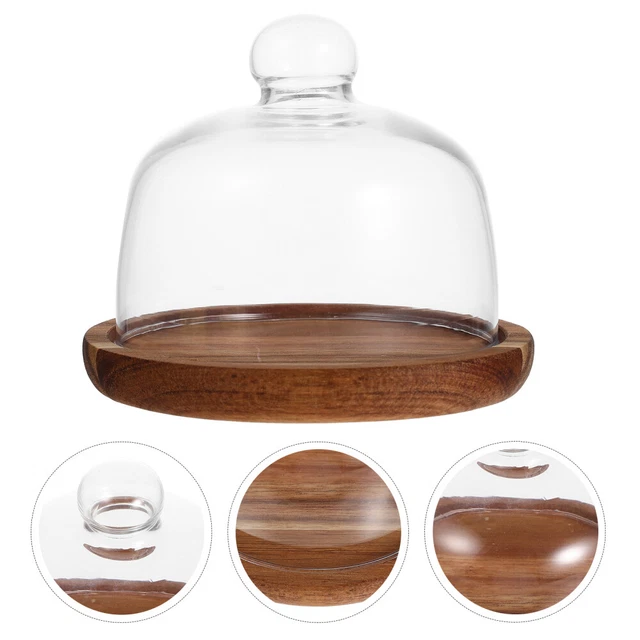Krbnk Copertura per torta in vetro da 27,9 cm, per alzata per torte, coperchio a cupola in vetro per esposizione e protezione, adatta per cucina, compleanni e matrimoni