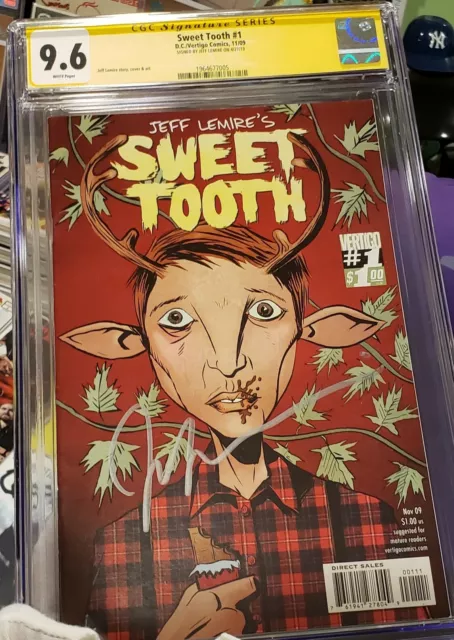 SWEET TOOTH 1 CGC 9.6 SS Signature SIGNED BY JEFF LEMIRE NM+ 🍫 Vertigo not 9.8