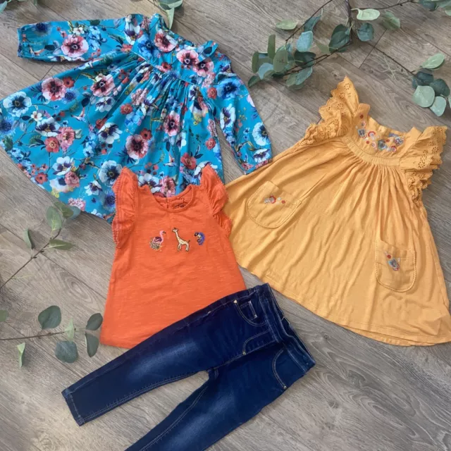 NEXT floral colourful summer dress top jeans bundle 18-24 mths