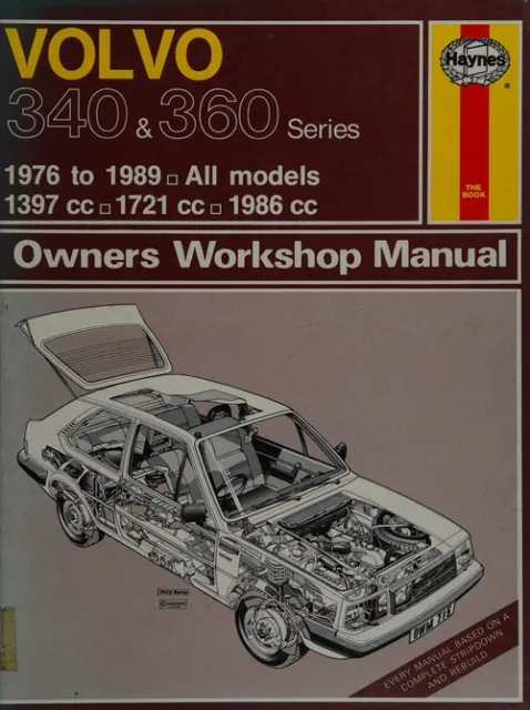 Volvo 300 Series Owners Workshop Manual Hardcover Colin Brown