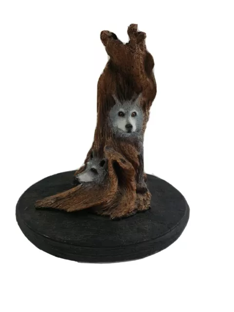 Bill Vernon Limited Edition Three Wolf Figurine the Series of Evolution COA #57