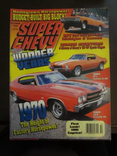 Super Chevy Magazine October 1990 Wonder Years 1970 Chevelle Camaro No Label AR