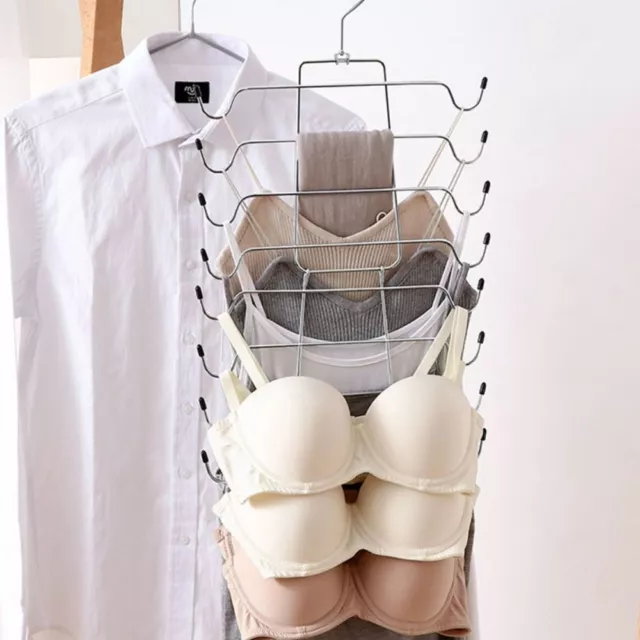 Bra Tank Tops Organizer 360° Rotating Hook Metal Space Saving Hanging Holder 3