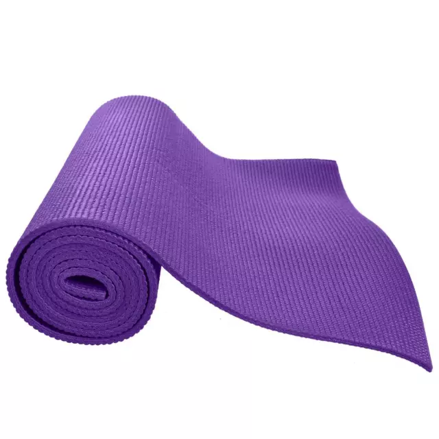 Non-Slip Thin Yoga Mat 3mm Foam Gym Workout Fitness Training TPE Purple