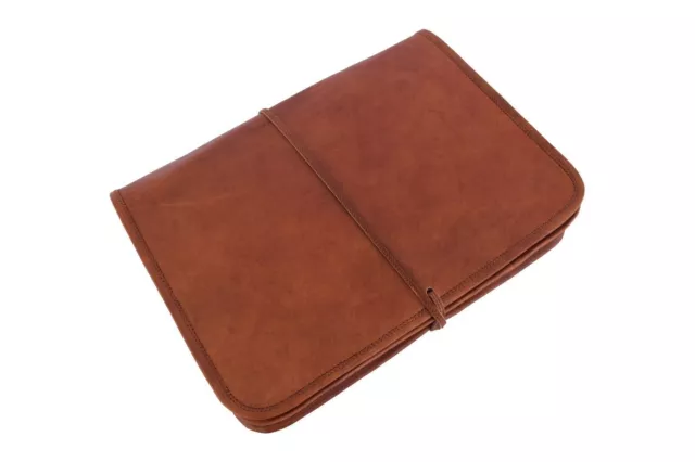 Vintage Leather Laptop Sleeve Bag 13 In MacBook Cover File Folder Handbags