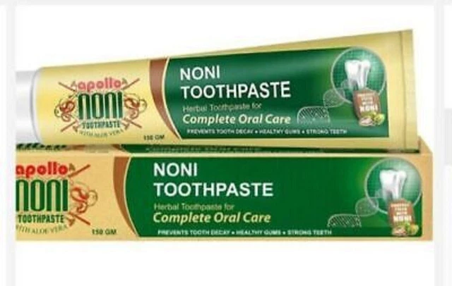 Pasta de dientes Apollo Noni con alovera (150 g) para encías sangrantes sensibles