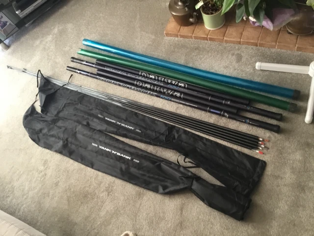 13m fishing pole second hand Avanti Electron Blue + 3 Top Kits Fish For Tackle 13m maver invincible carp fishing