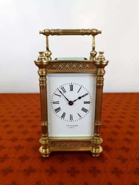 A Very Attractive Antique French Carriage Clock C1880 Stunning Case - Original