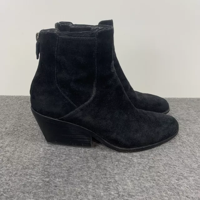 Eileen Fisher Shoes Womens 8.5 Booties Peer Suede Leather Black Boots