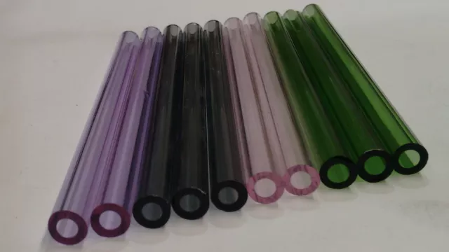 Glass Tubing COLOURED BOROSILICATE (PYREX) 10 PIECES 150MM LONG 9MM*2MM TUBES 2