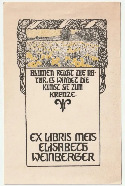ELISABETH WEINBERGER: Eigen-Exlibris, 1903