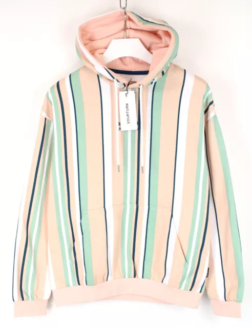 Yourturn Felpa con Cappuccio Unisex XS Pullover a Strisce Canguro Tasca