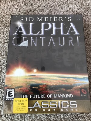 Sid Meier's Alpha Centauri PC game CD-ROM EA Windows 95 98 New Sealed Big Box